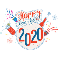 New Year 2020 Text Font Line For Happy Ideas