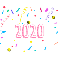 New Year Text Font Line For Happy 2020 Carol