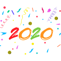 New Year Text Font Line For Happy 2020 Destinations