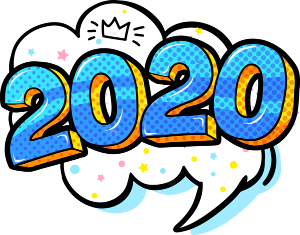 New Year Text Font Line For Happy 2020 Ideas PNG Image