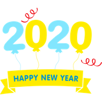 New Years 2020 Text Font Yellow For Happy Year Poem