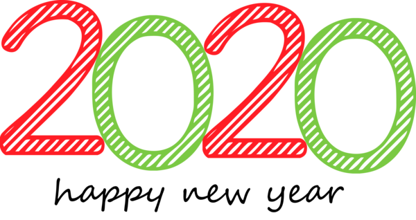 New Year Text Green Font For Happy 2020 Games PNG Image