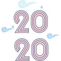 New Year Text Line Font For Happy 2020 Events Near Me