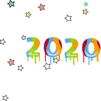 New Year Text Line Font For Happy 2020 Destinations