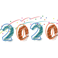 New Year Text Line Font For Happy 2020 Carol