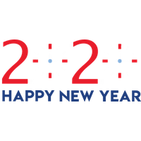 New Year 2020 Text Line Font For Happy Eve