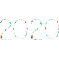New Year 2020 Text Line Yellow For Happy Ball Drop