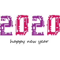 New Year Text Pink Font For Happy 2020 Lyrics