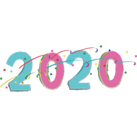 New Year Text Pink Font For Happy 2020 Day