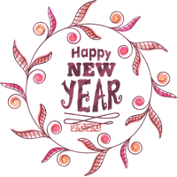 New Year Text Pink Font For Happy 2020 Themes