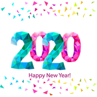 New Year Text Pink Font For Happy 2020 Games