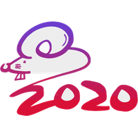 New Year 2020 Text Pink Font For Happy Celebration 2020
