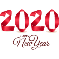 New Year 2020 Text Red Font For Happy Eve Party 2020