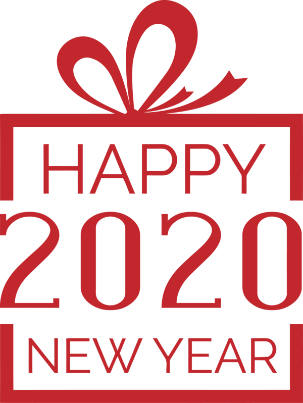 New Year 2020 Text Red Font For Happy Events Near Me PNG Image
