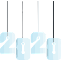 New Years 2020 Turquoise Line For Happy Year Ecards