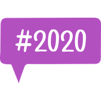 New Year 2020 Violet Text Purple For Happy Day 2020