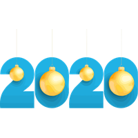 New Years 2020 Yellow Circle Sphere For Happy Year Ball Drop