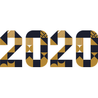 New Year Yellow Font Pattern For Happy 2020 Lights