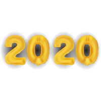 New Year 2020 Yellow Font Symbol For Happy Games