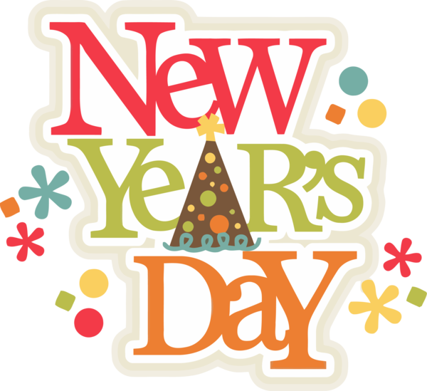 New Year Font For Happy Lights PNG Image