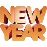 New Year Font Text Logo For Happy Quote