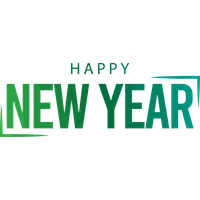 New Year Green Text Font For Happy 2020