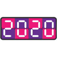 New Year Line Magenta Text For Happy 2020 Day 2020