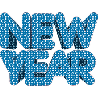 New Year Pattern Polka Dot Turquoise For Happy Greeting Cards