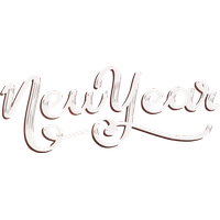 New Year Text Font Calligraphy For Happy Gifts