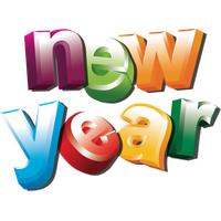 New Year Text Font Icon For Happy Getaways