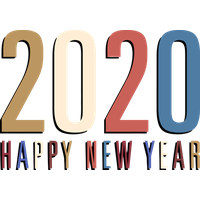 New Years 2020 Text Font Line For Happy Year Resolutions