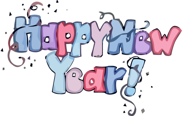 New Year Text Font Pink For Happy Day 2020 PNG Image