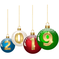 New Year Christmas Day Happy 2019 Ornament Decoration For Greeting Cards