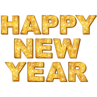 New Year Day Christmas Gold Text For Lyrics