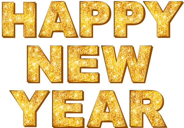 New Year Day Christmas Gold Text For Lyrics PNG Image
