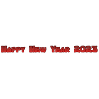 Happy New Year 2023 Text Free Transparent PNG