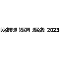 Happy New Year 2023 Text PNG Download Free