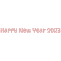 Happy New Year 2023 Text Free HD Image PNG