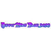 Happy New Year 2023 Text HD Image Free PNG