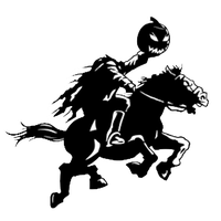 Headless horseman bending forward PNG, SVG
