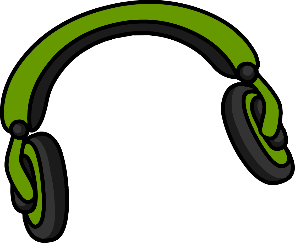 Green Headphones Clip Art PNG Image