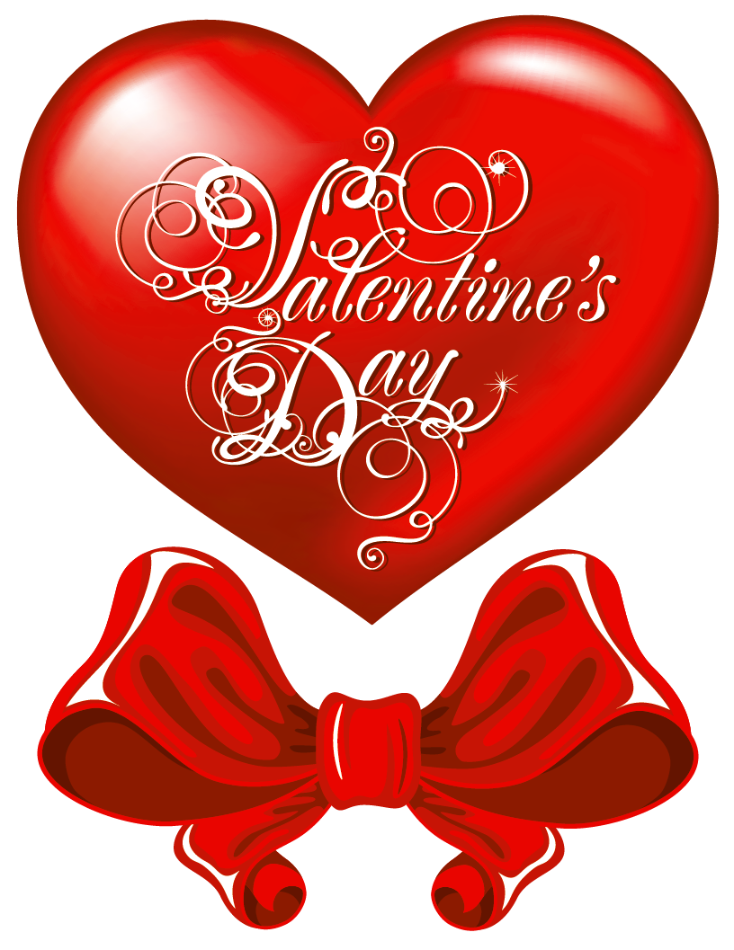 Heart Valentines Day Bow Free Transparent Image HQ PNG Image