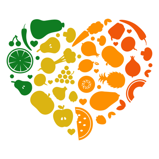 Heart Vegetables Vector Free HD Image PNG Image