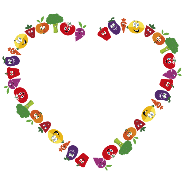 Heart Vegetables Vector Download HQ PNG Image