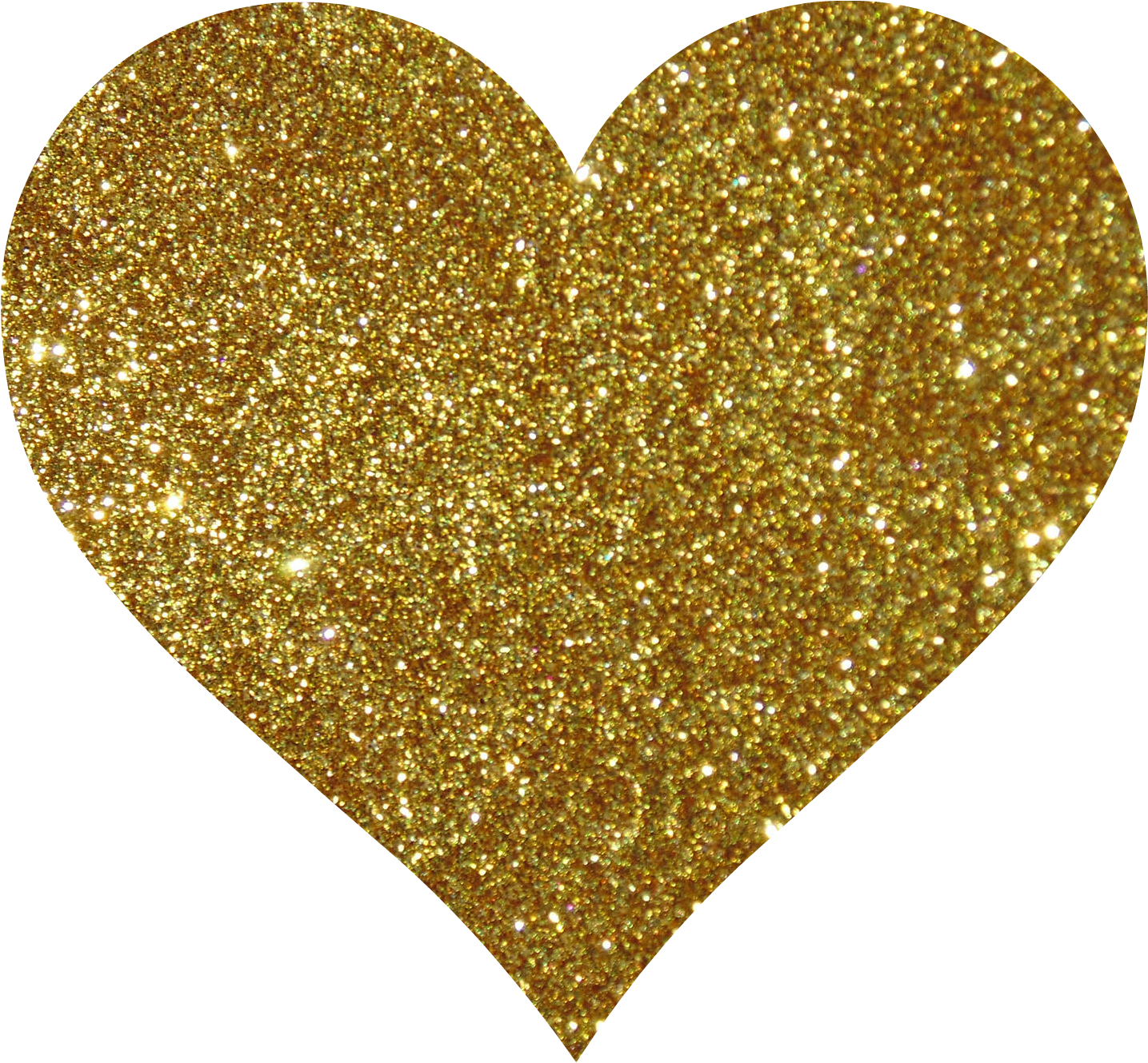 Heart Glitter Gold HQ Image Free PNG Image