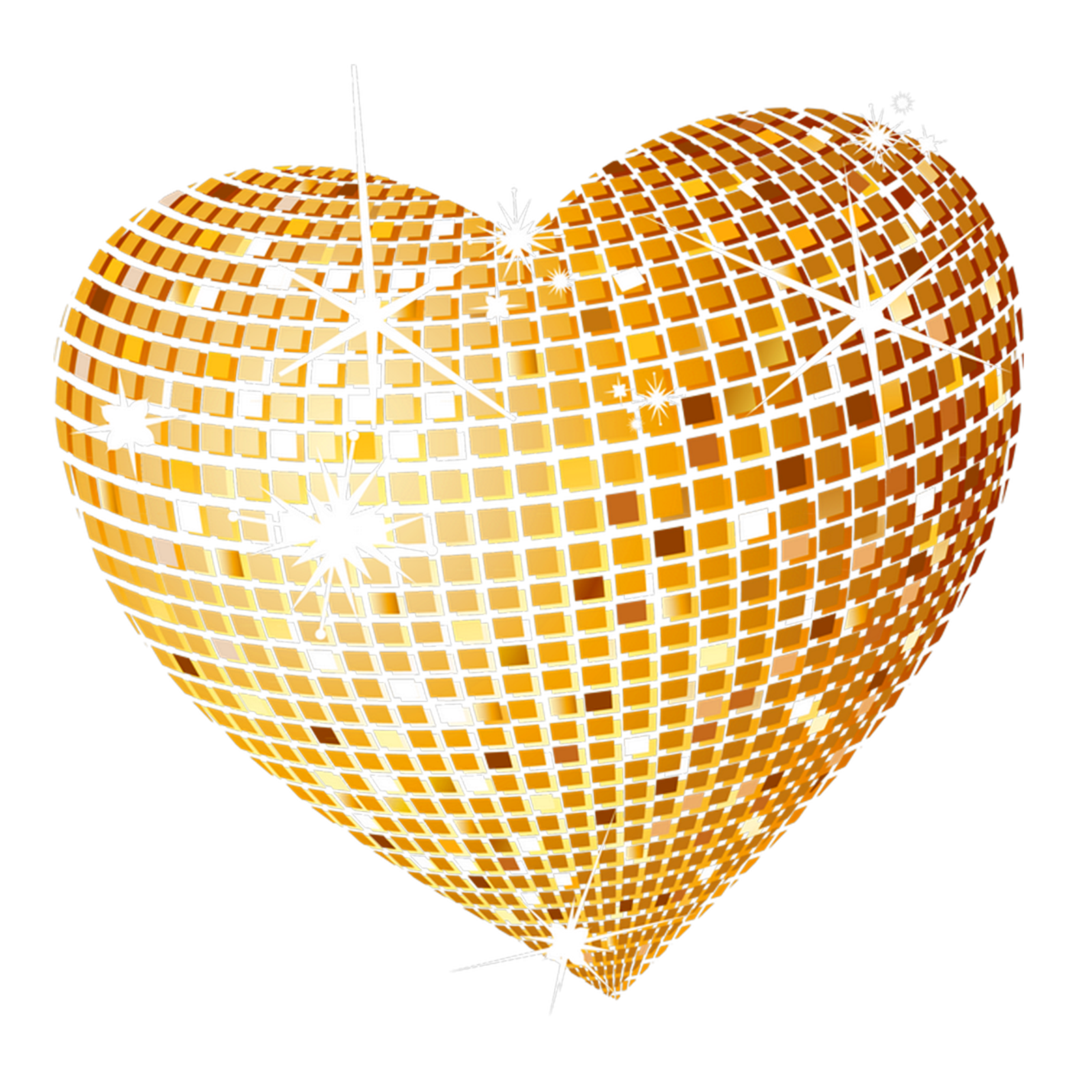 Heart Glitter Gold PNG Image High Quality PNG Image