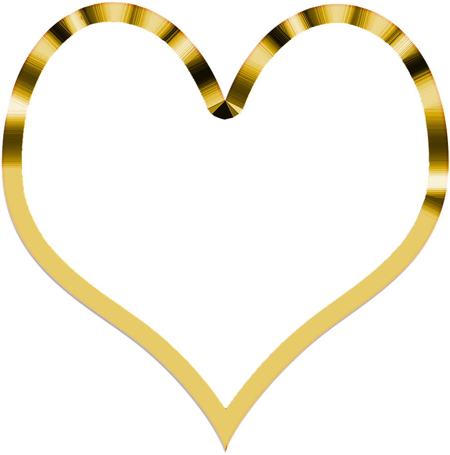 Heart Shiny Gold Download HQ PNG Image