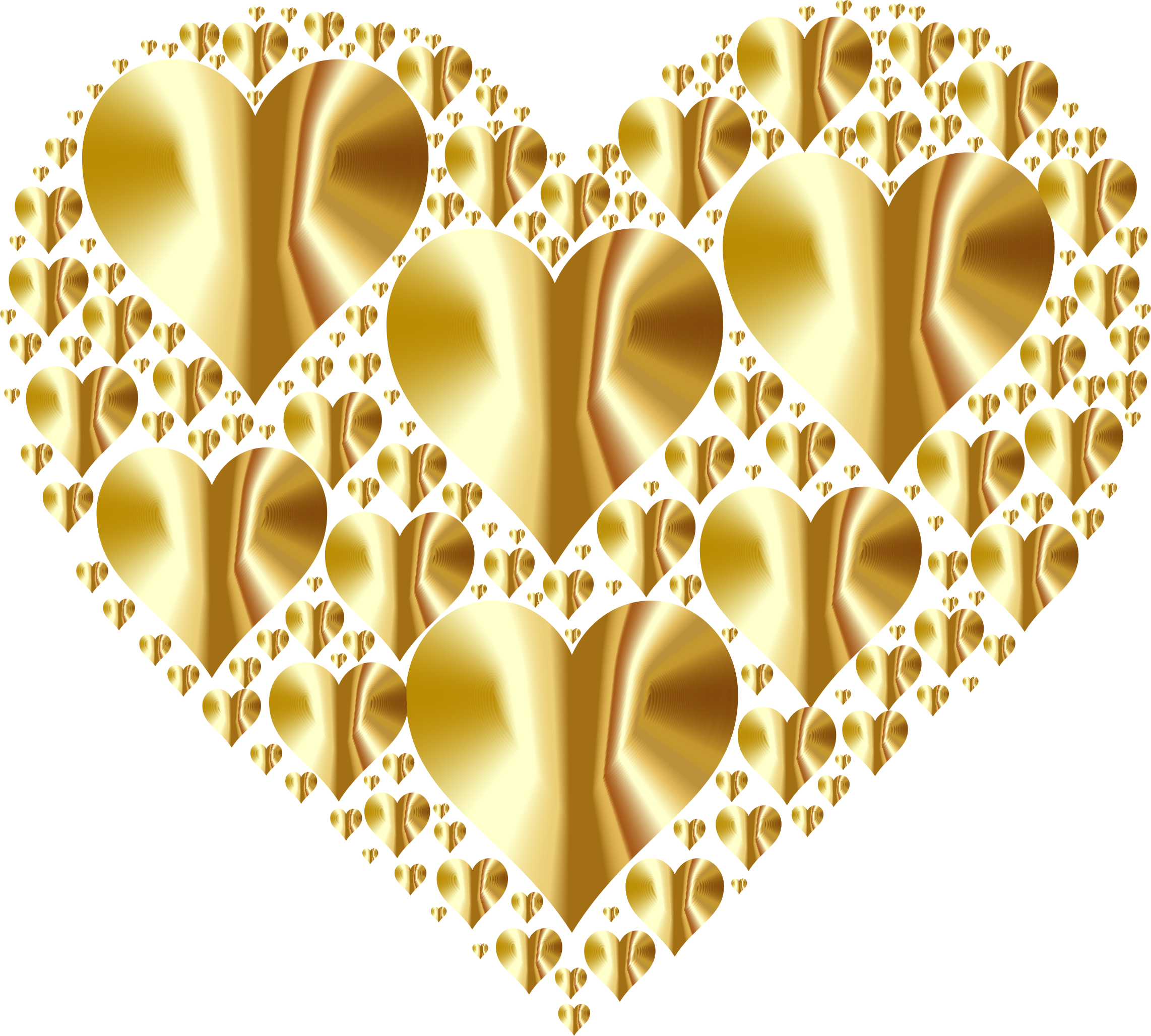 Heart Shiny Gold Download HD PNG Image