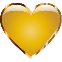 Heart Shiny Gold HD Image Free Transparent HQ PNG Download | FreePNGimg