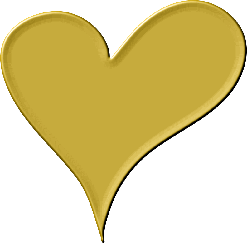 Heart Vector Gold Download Free Image PNG Image